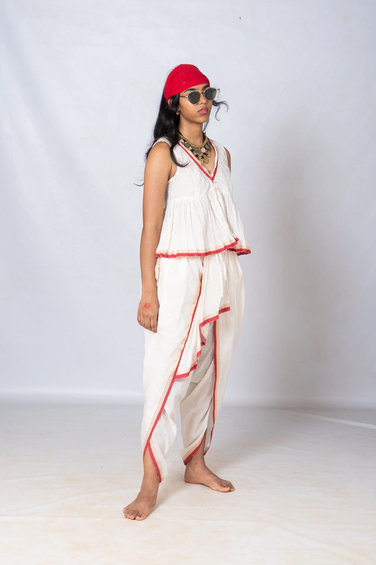 Set of 2- Top & Dhoti Set - Image 4