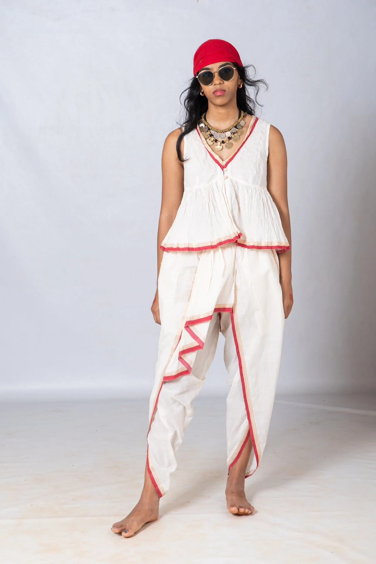 Set of 2- Top & Dhoti Set - Image 5