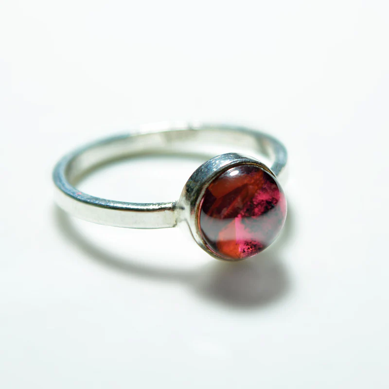 Small Silver Gemstone Ring - Image 11