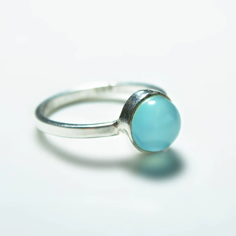 Small Silver Gemstone Ring - Image 12