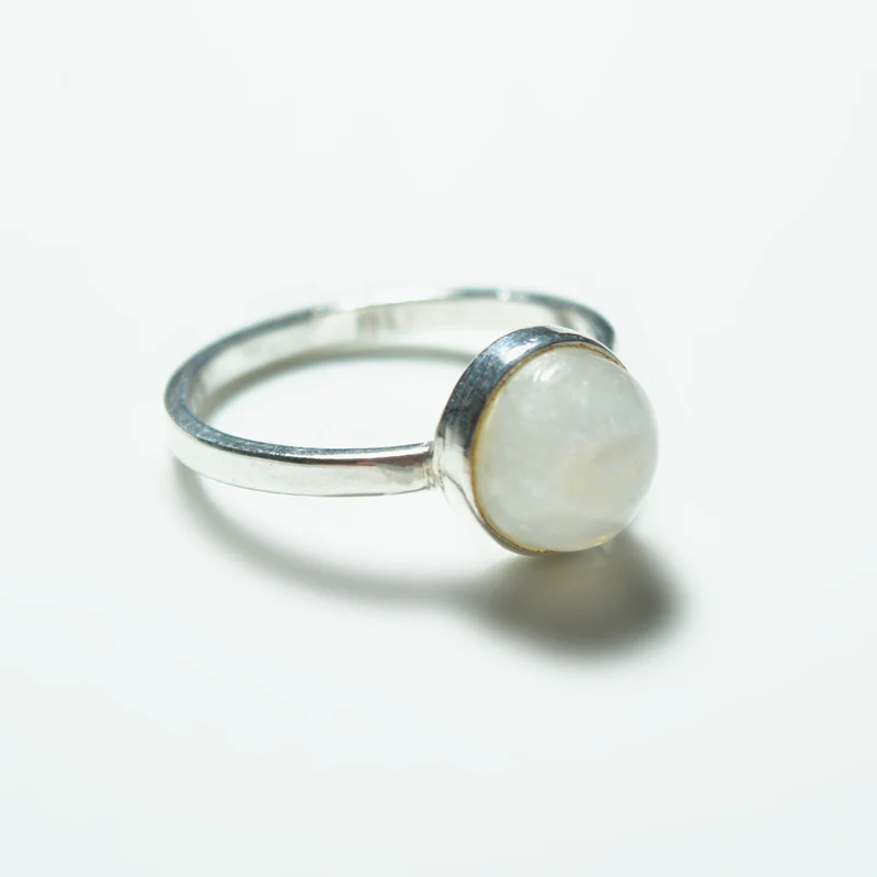 Small Silver Gemstone Ring - Image 4