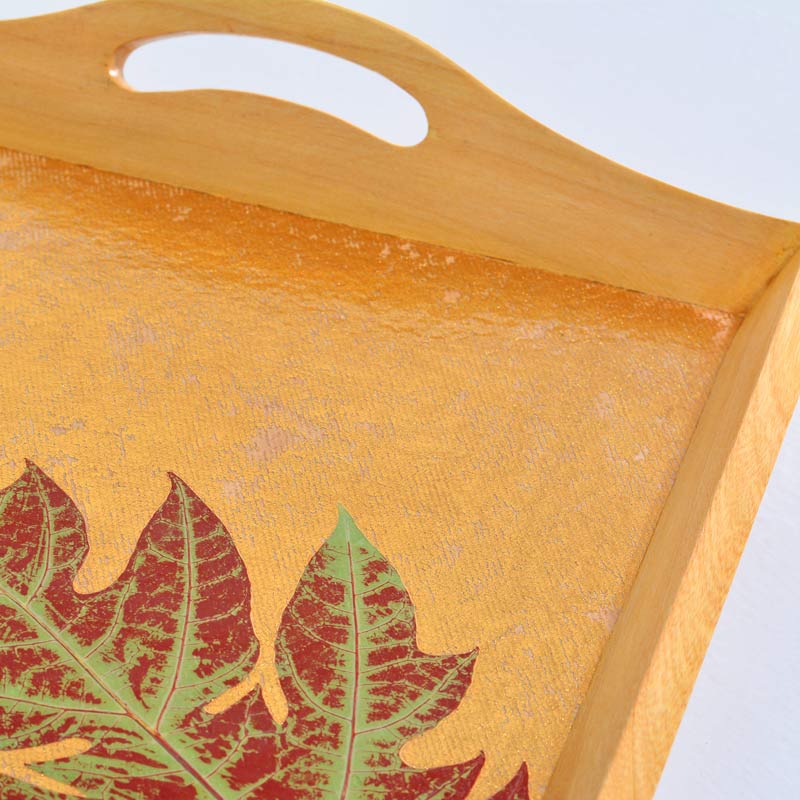 Tray with Handles - Gold Colored Papaya - Image 3