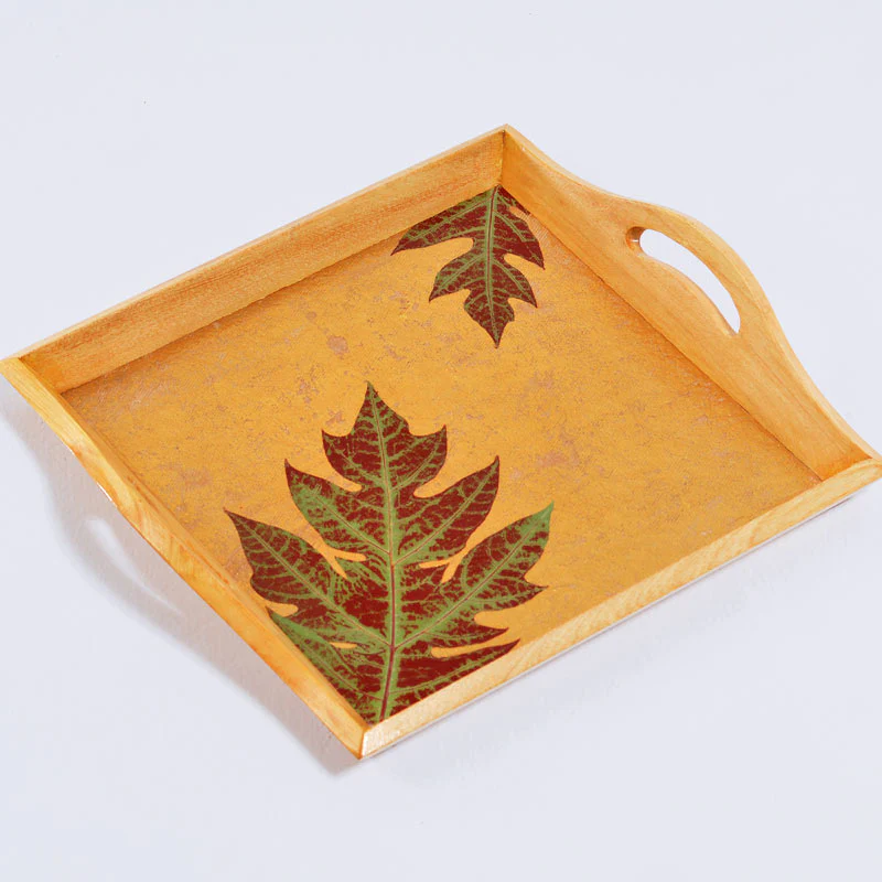 Tray with Handles - Gold Colored Papaya - Image 4