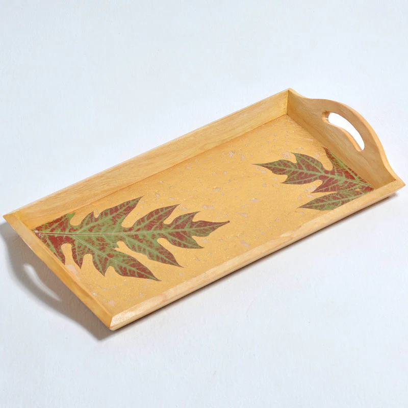Tray with Handles - Gold Colored Papaya - Image 7