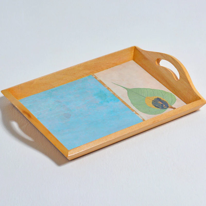 Tray with Handles - Peacock Feather - Image 6