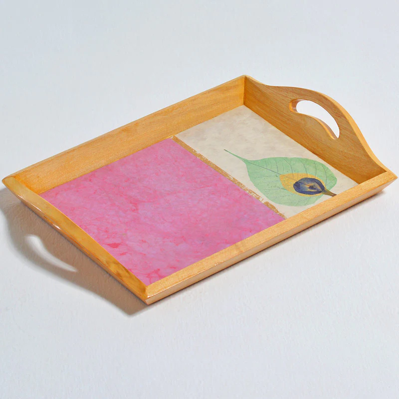 Tray with Handles - Peacock Feather - Image 8