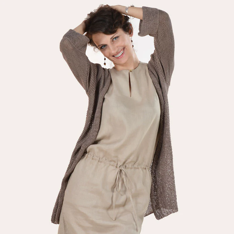 Trinidad Organic Cotton Hand Knit Cardigan - Image 2