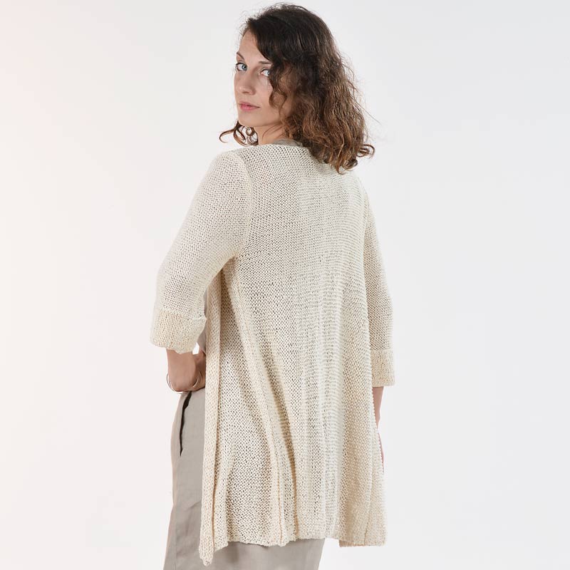 Trinidad Organic Cotton Hand Knit Cardigan - Image 4