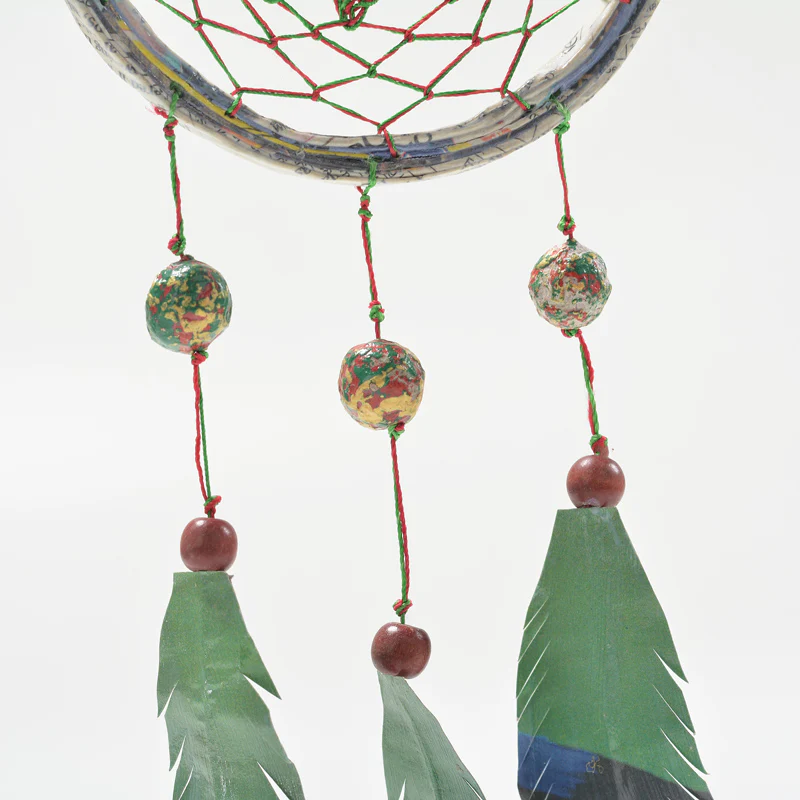 Upcycled Coiled Newspaper Dream Catchers - Image 3