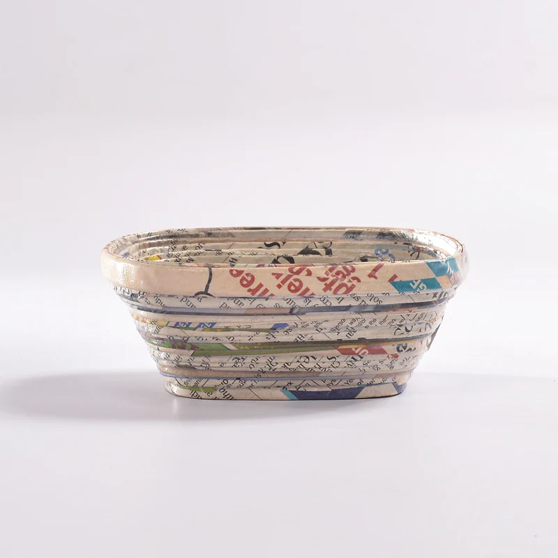 Upcycled Coiled Newspaper Mesh Tray Square - Image 5