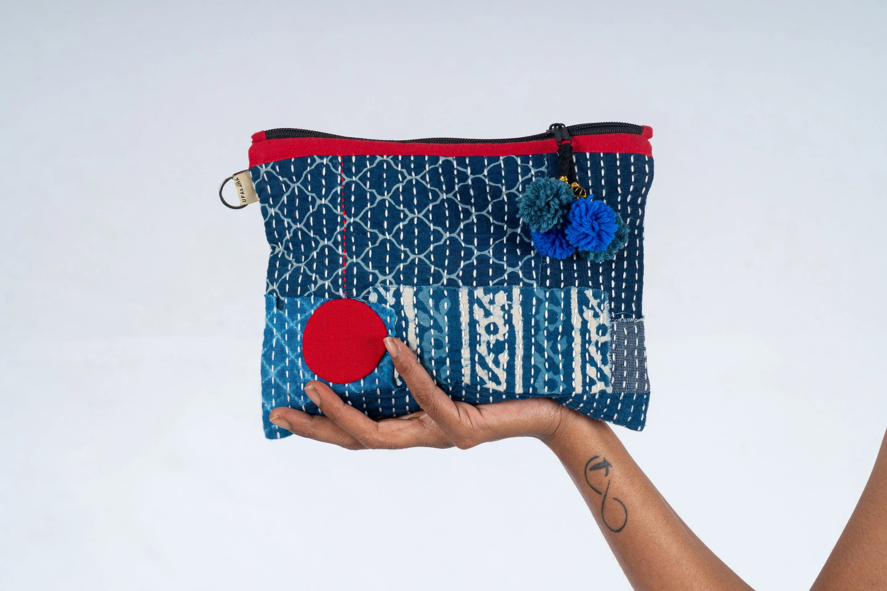 Upcycled Organic Cotton Pouch- OCEAN - Image 3