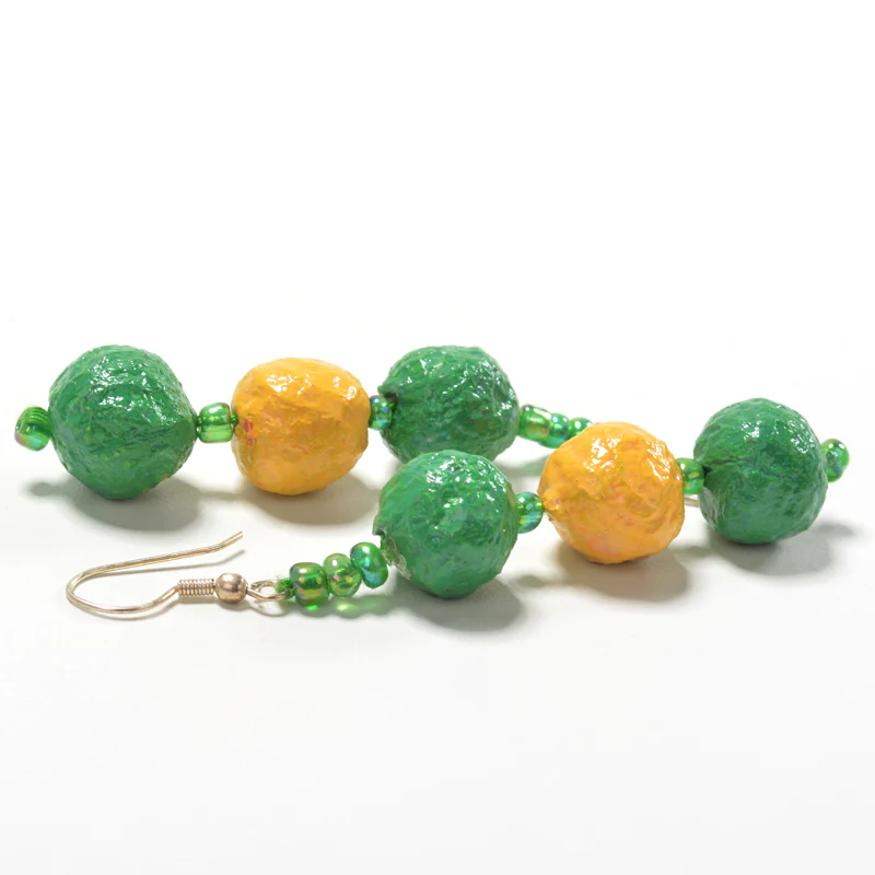 Upcycled Papier Mache Earring - Image 3