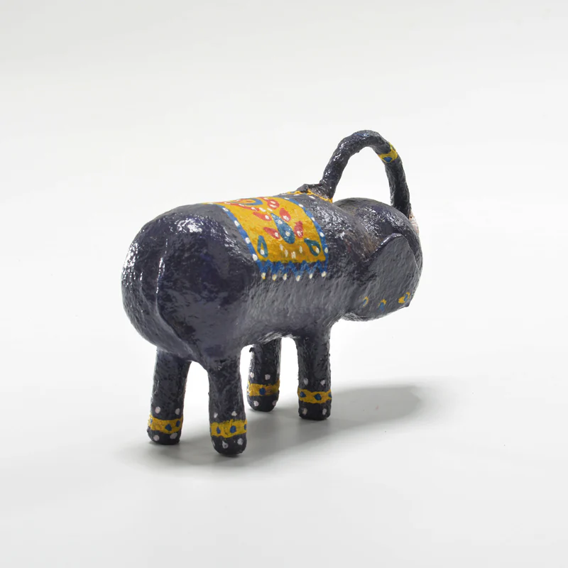 Upcycled Papier Mache Elephant - Image 3