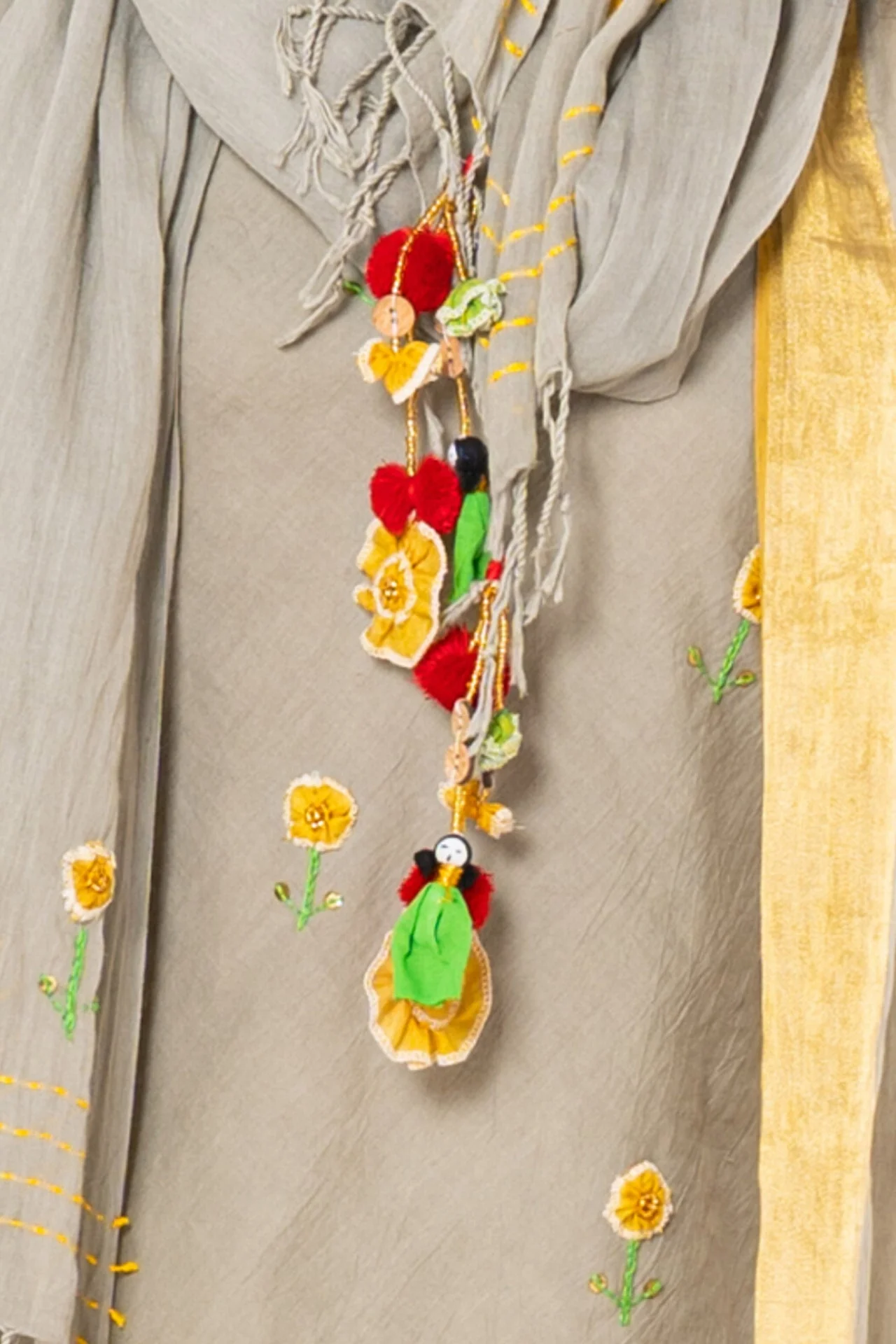 Set of 4- Beige Medicinal Tulsi Dyed Organic Cotton Set - Image 7