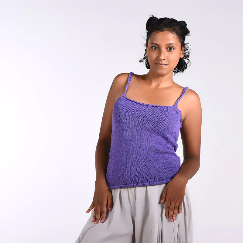 Waikiki Spaghetti Organic Cotton Hand Knit Top - Image 3