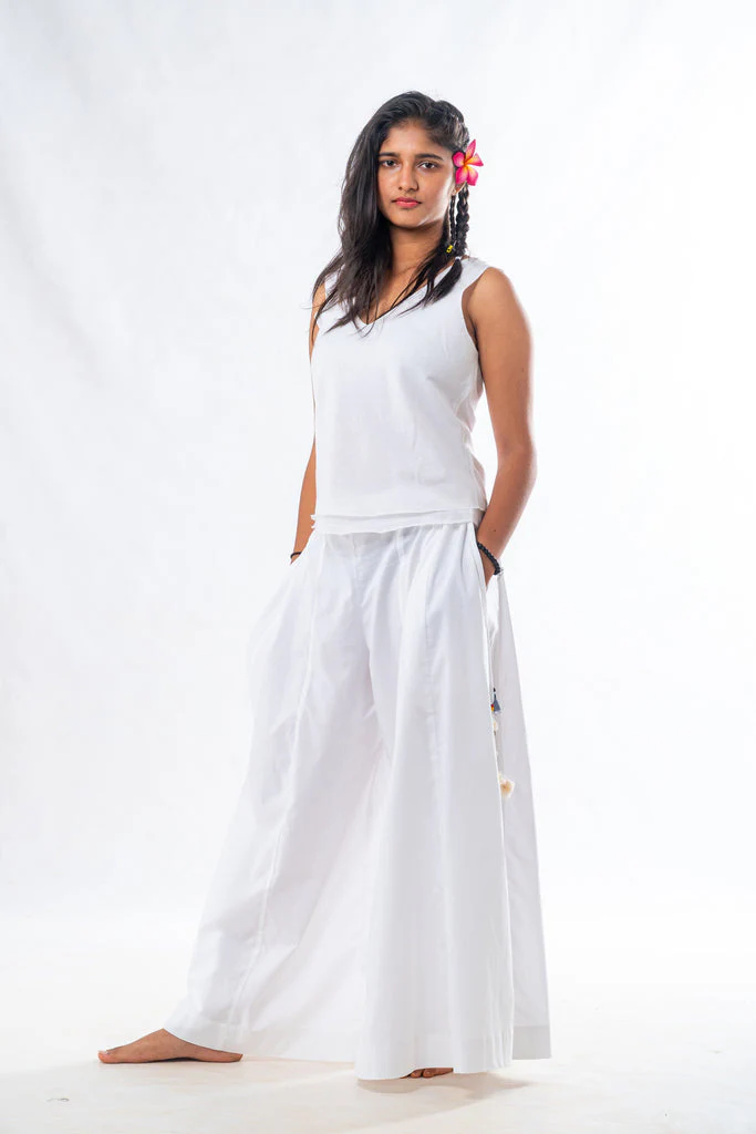 Set of 2- White Organic Cotton Co-Ord Set
