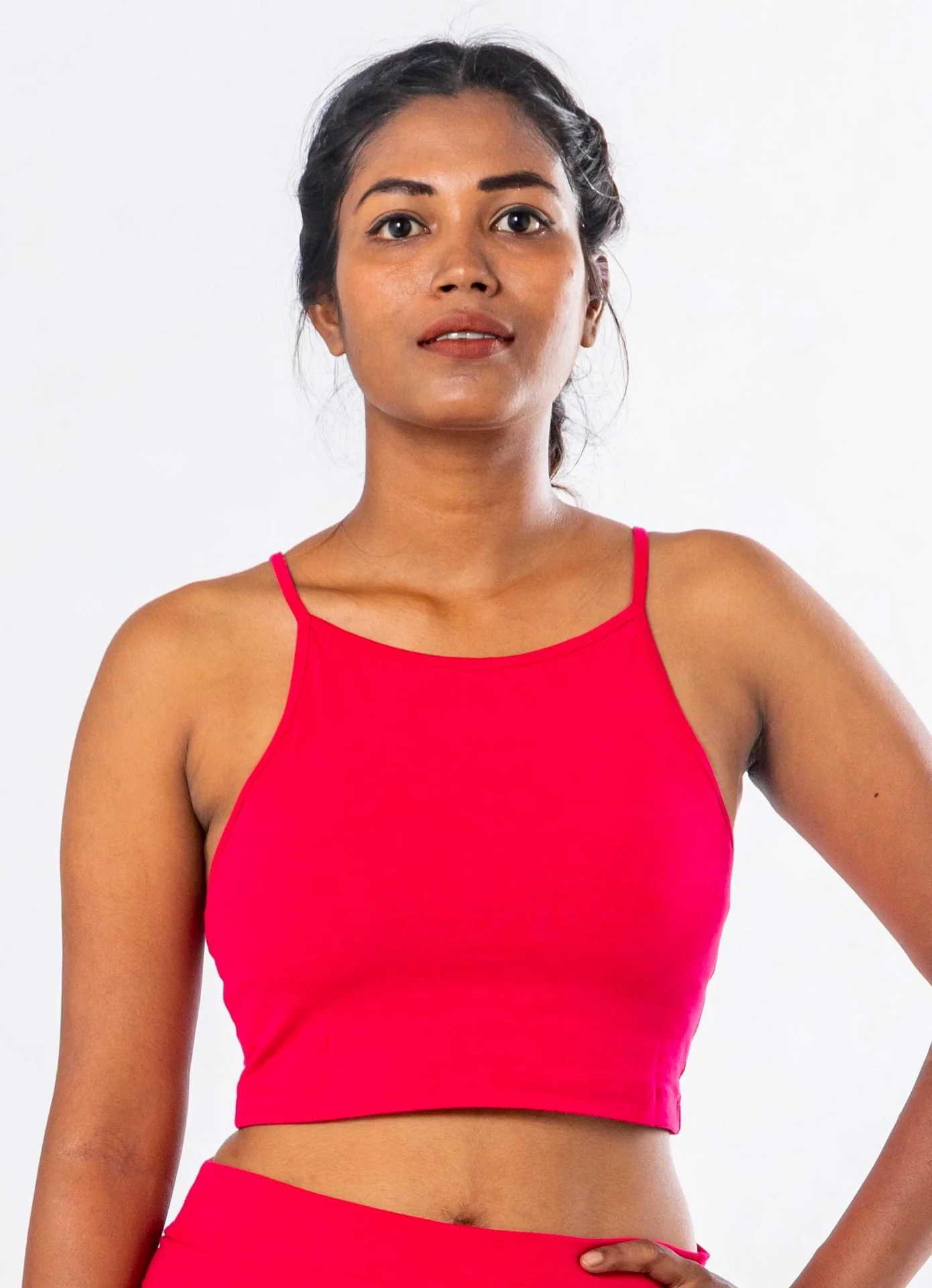 Pink Organic Cotton Yoga Set – Top & Shorts - Image 3