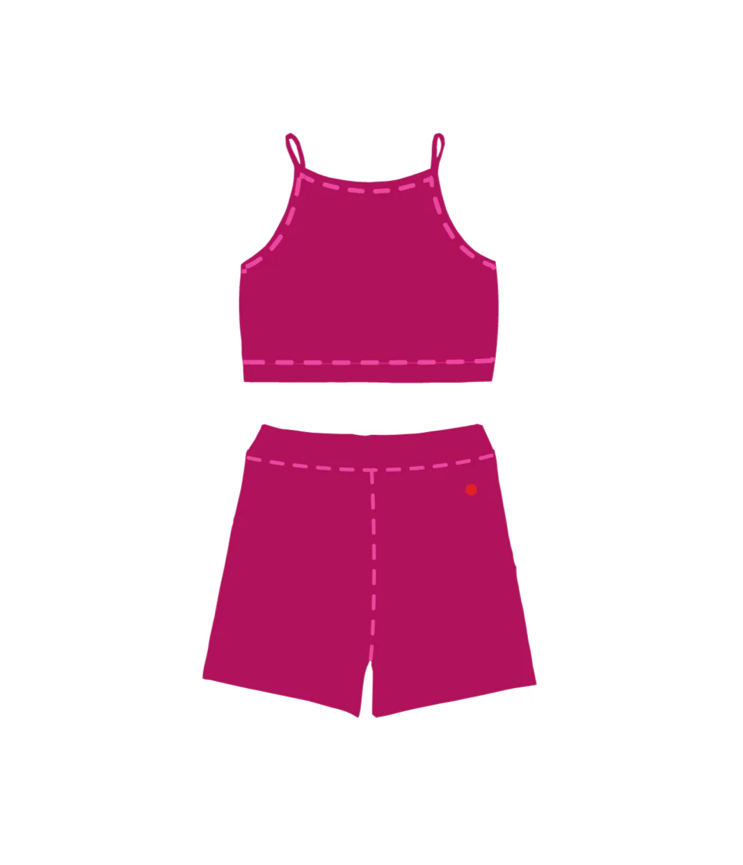 Pink Organic Cotton Yoga Set – Top & Shorts - Image 6