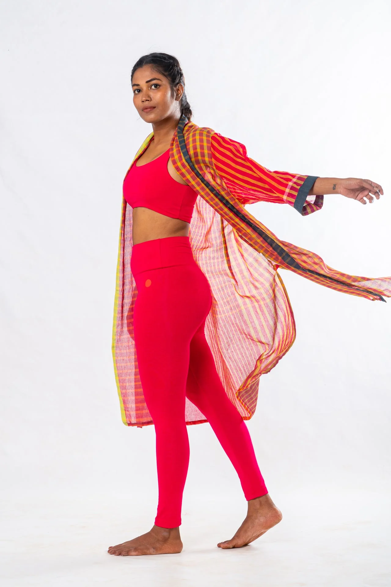 Pink Organic Cotton Yoga Set – 3 Pieces - Image 3