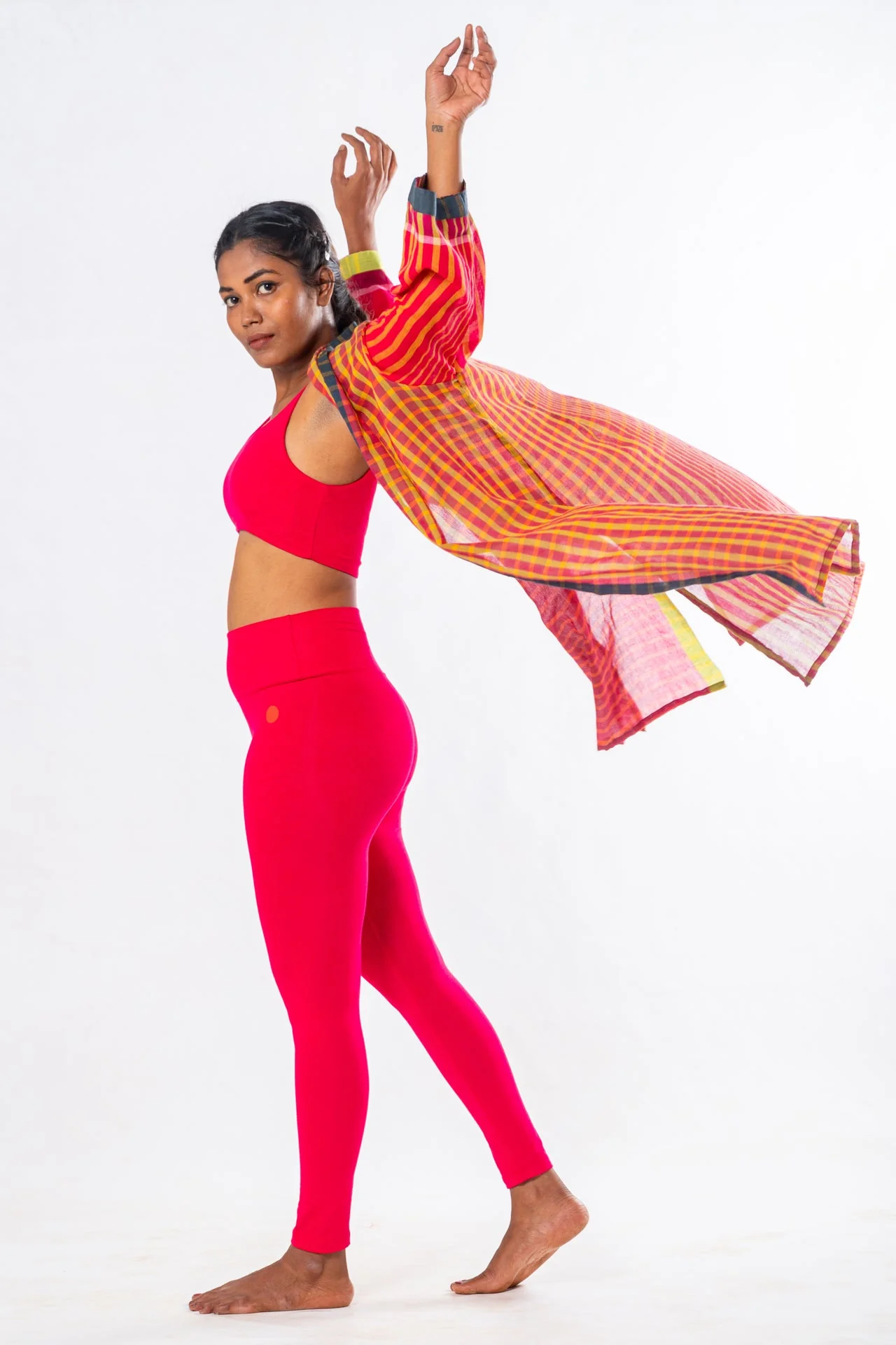 Pink Organic Cotton Yoga Set – 3 Pieces - Image 4